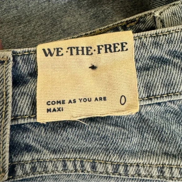 NWT Free People Come As You Are Denim Maxi Skirt Size 0 - Picture 10 of 12